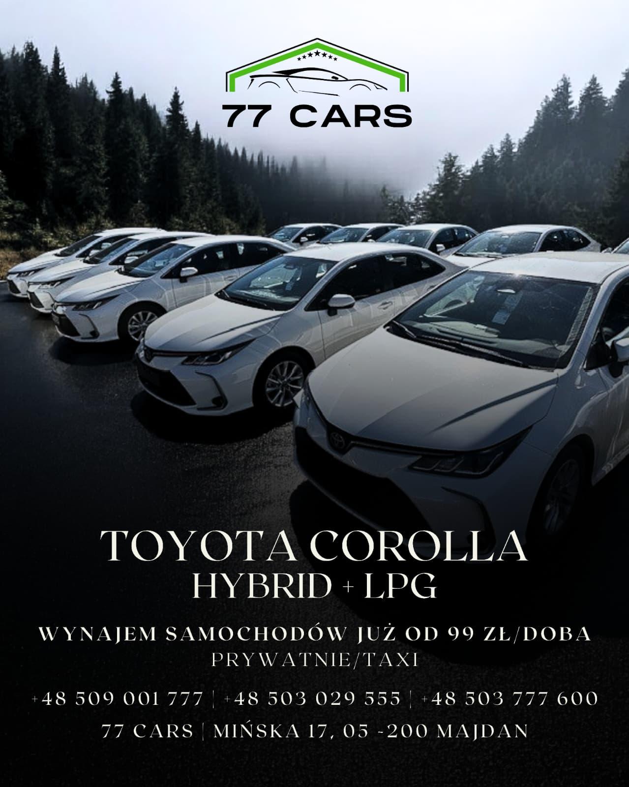 Toyota Corolla Hybrid — serwis 77 CARS Warszawa
